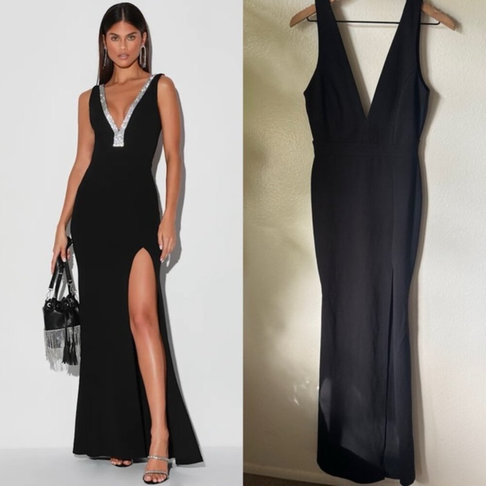 Lulus | Stunned By You Black Mermaid Maxi Dress